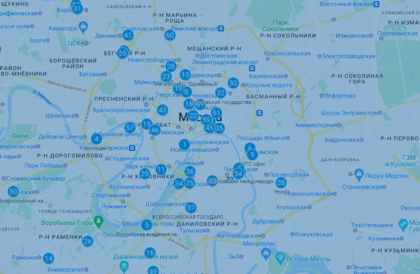 Карта Москва-Полимедийная