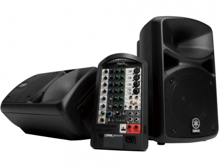 Портативная система звукоусиления Yamaha StagePas400BT1M.  Ручной микрофон DM-105B в комплекте